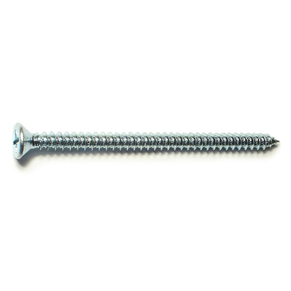 Midwest Fastener Sheet Metal Screw, #12 x 3-1/2 in, Zinc Plated Steel Flat Head Phillips Drive, 20 PK 932084 - main